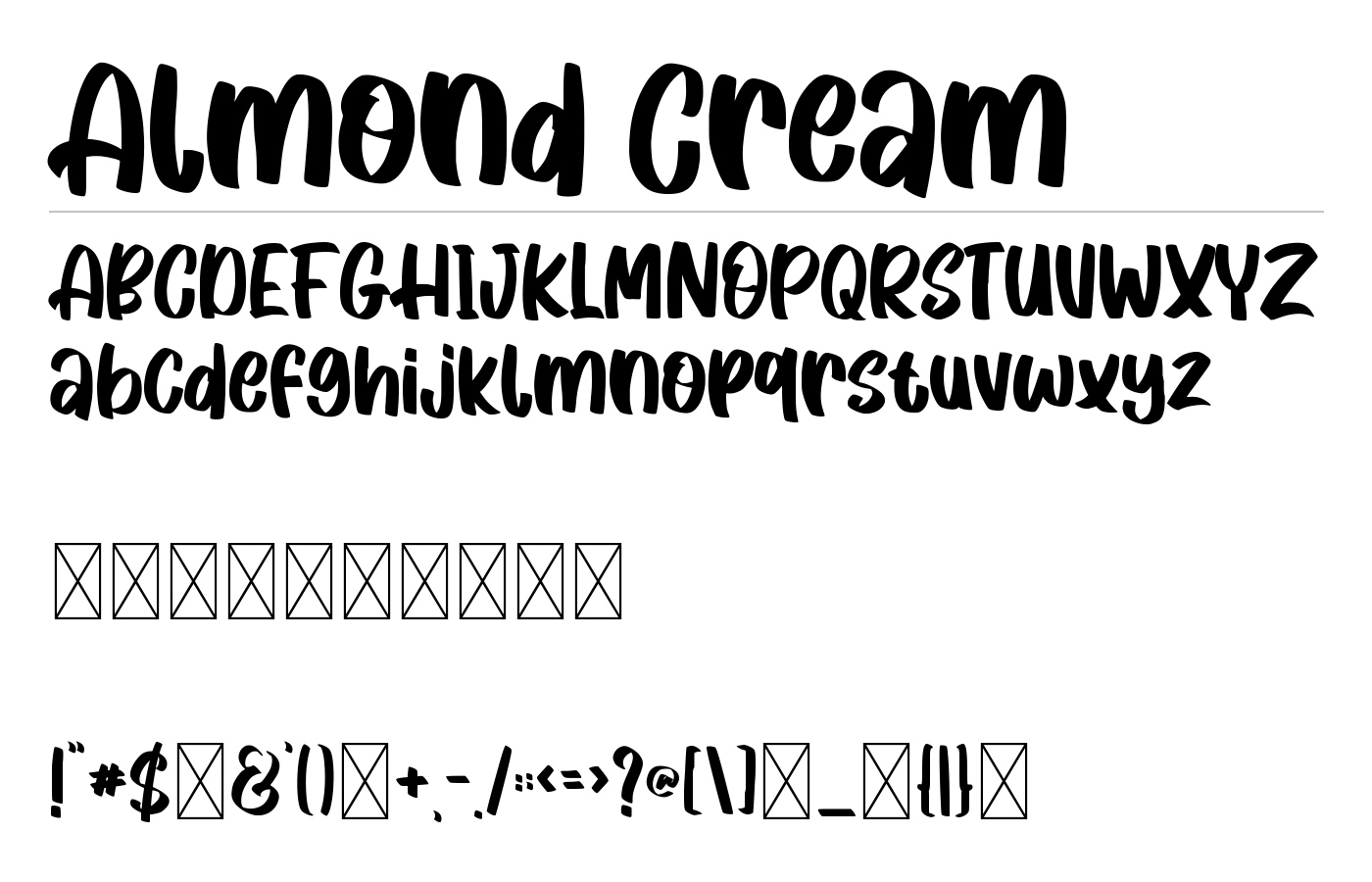 Almond Cream Font preview