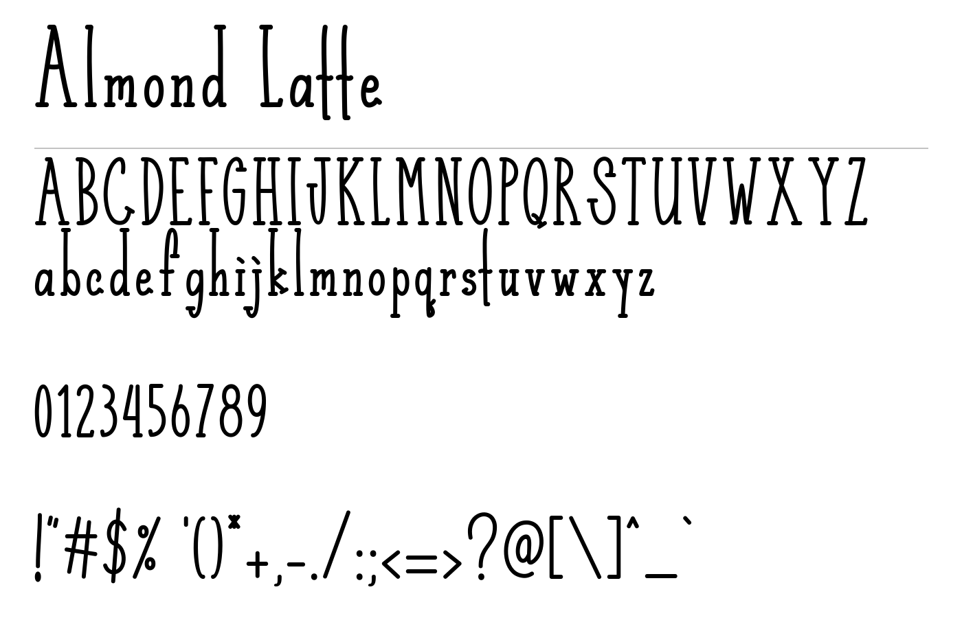 Almond Latte Font preview