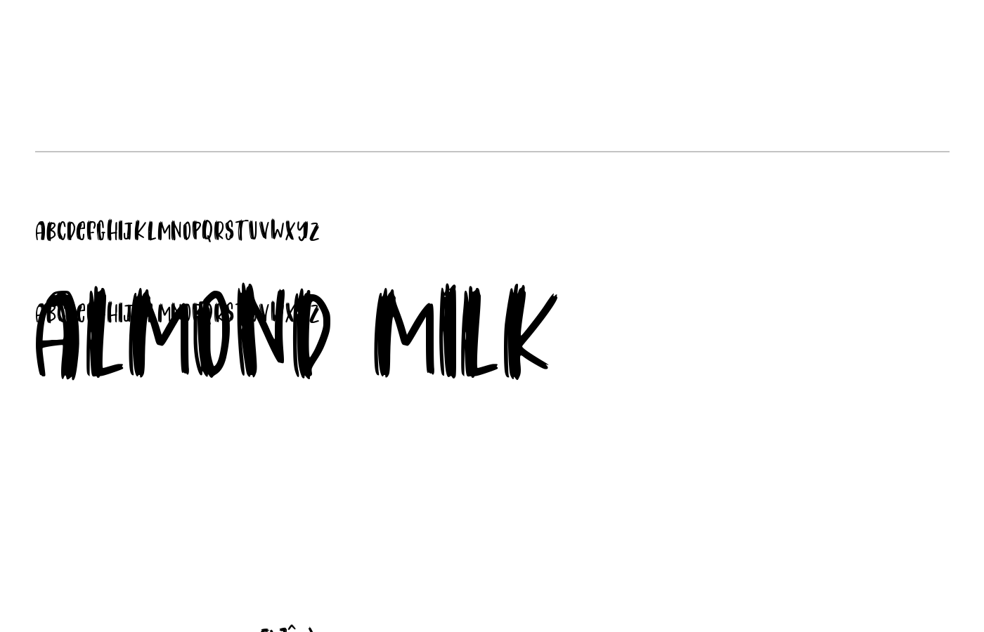 Almond Milk Font preview