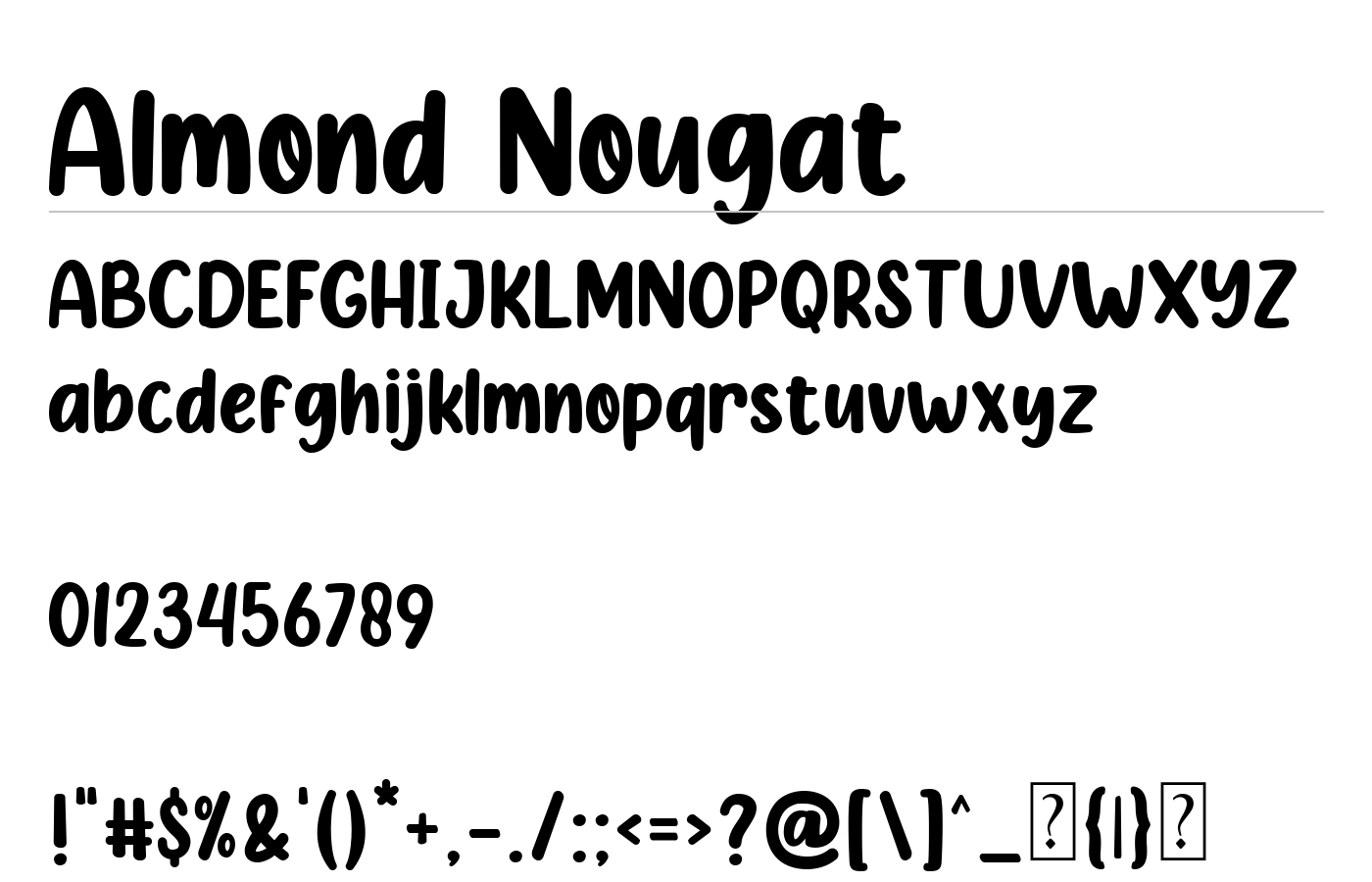 Almond Nougat Font preview