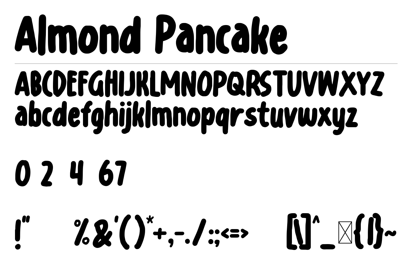 Almond Pancake Font preview