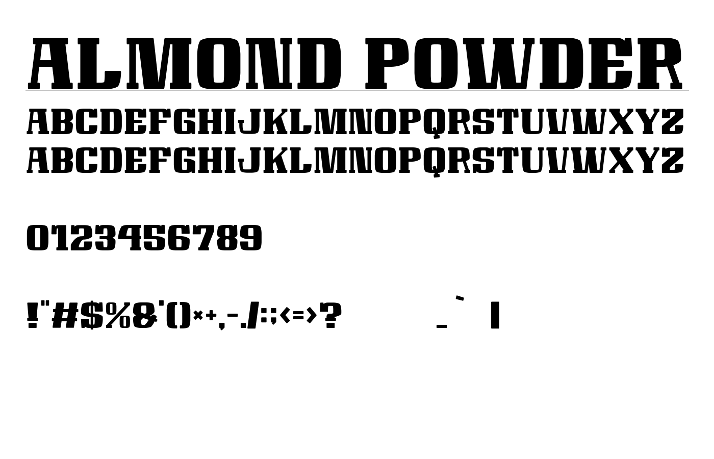 Almond Powder Font preview