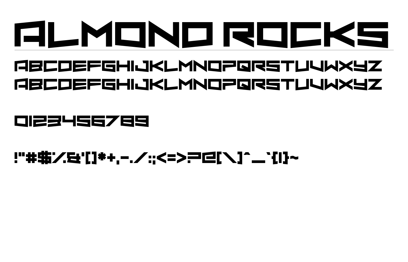 Almond Rocks Font preview