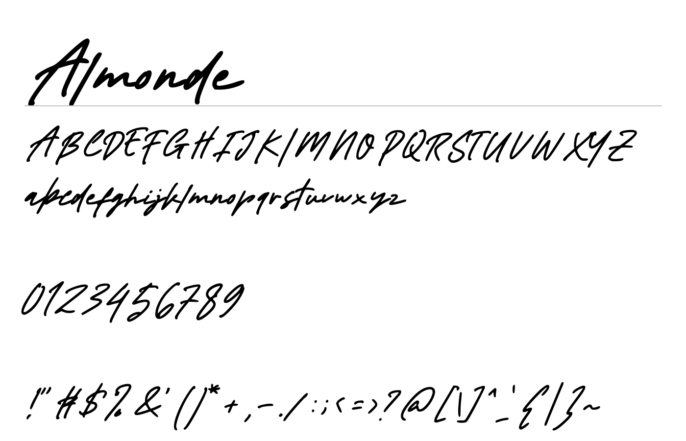 Almonde Font preview