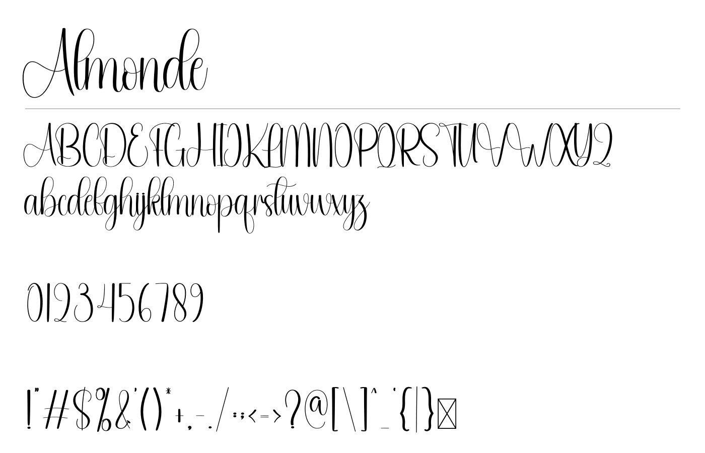 Almonde Font preview