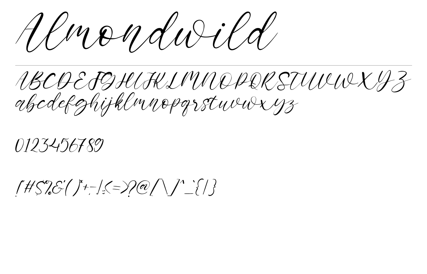 Almondwild Font preview