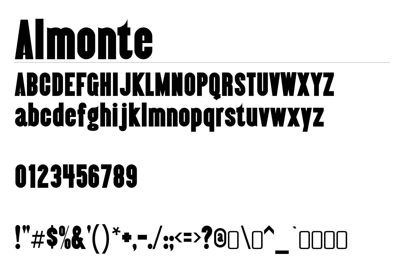 Almonte Font preview