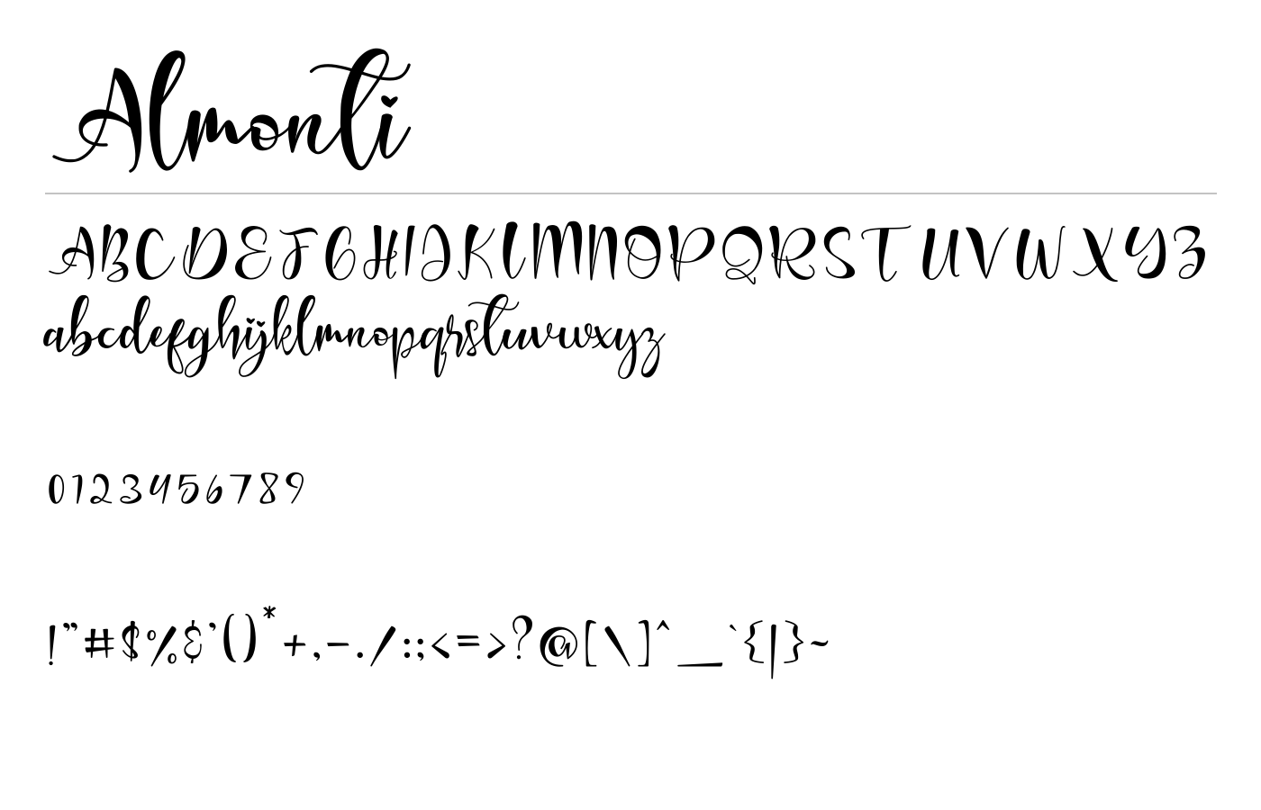 Almonti Font preview