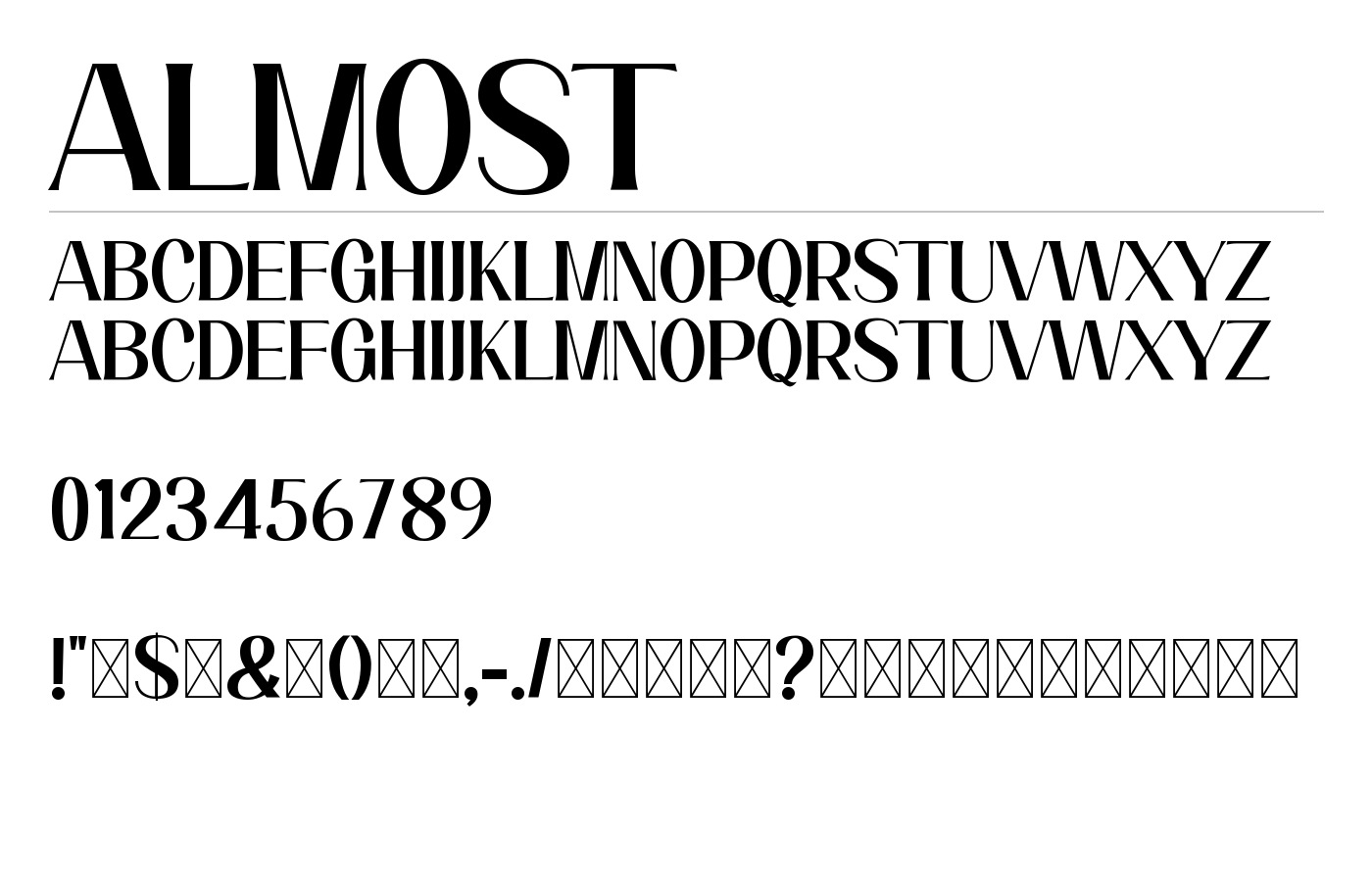 Almost Font preview