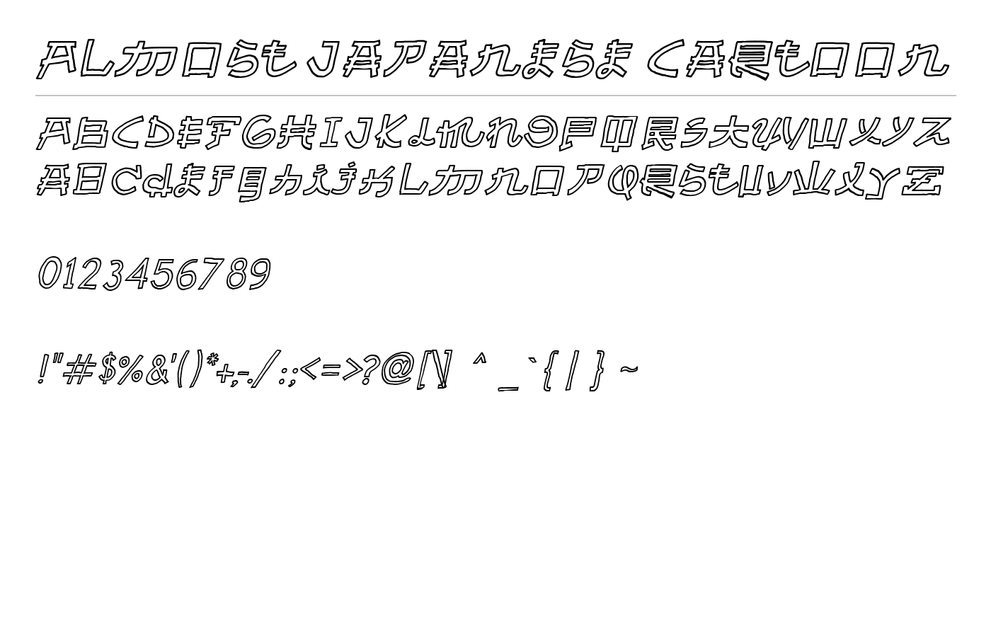 Almost Japanese Cartoon Font preview
