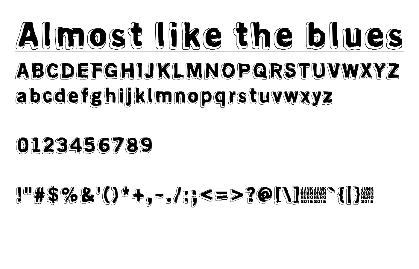 Almost like the blues Font preview