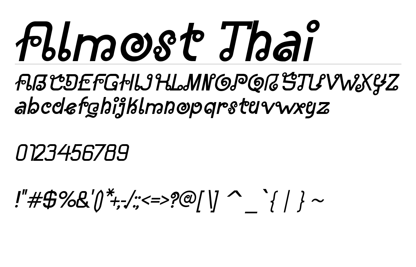 Almost Thai Font preview