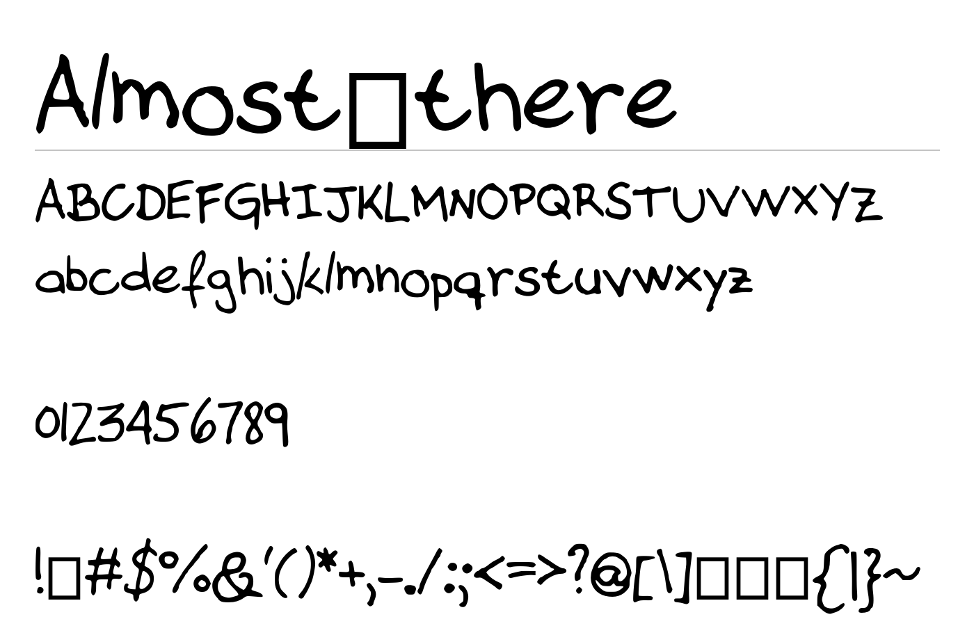 Almost_there Font preview