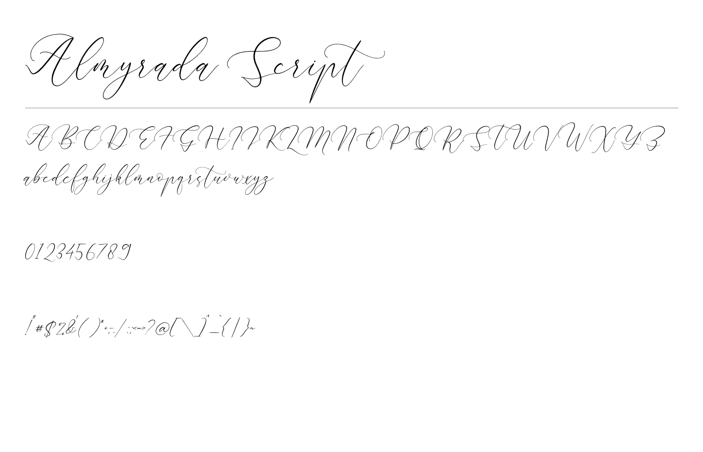 Almyrada Script Font preview