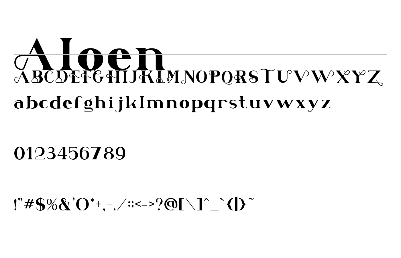 Aloen Font preview