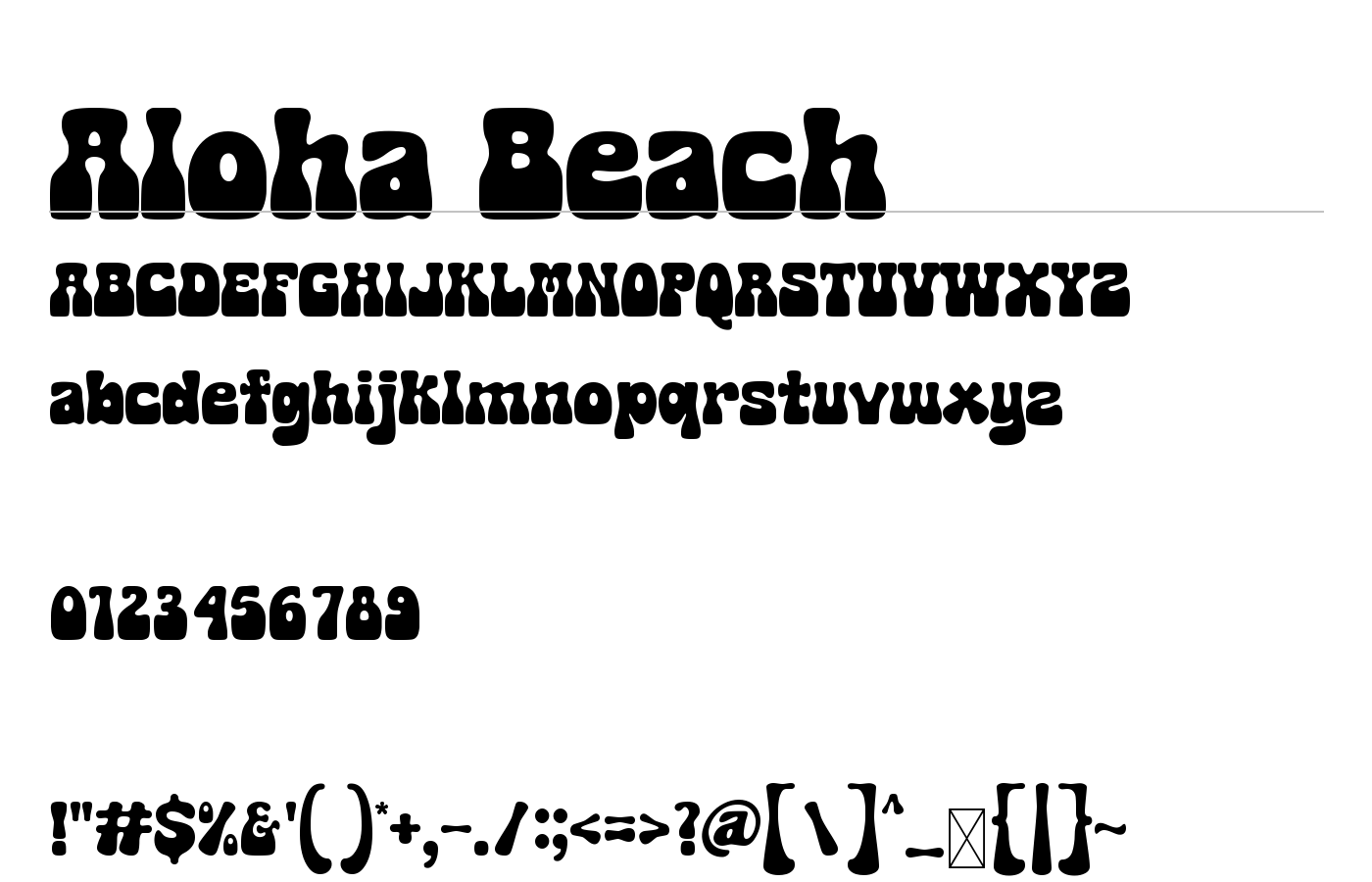 Aloha Beach Font preview