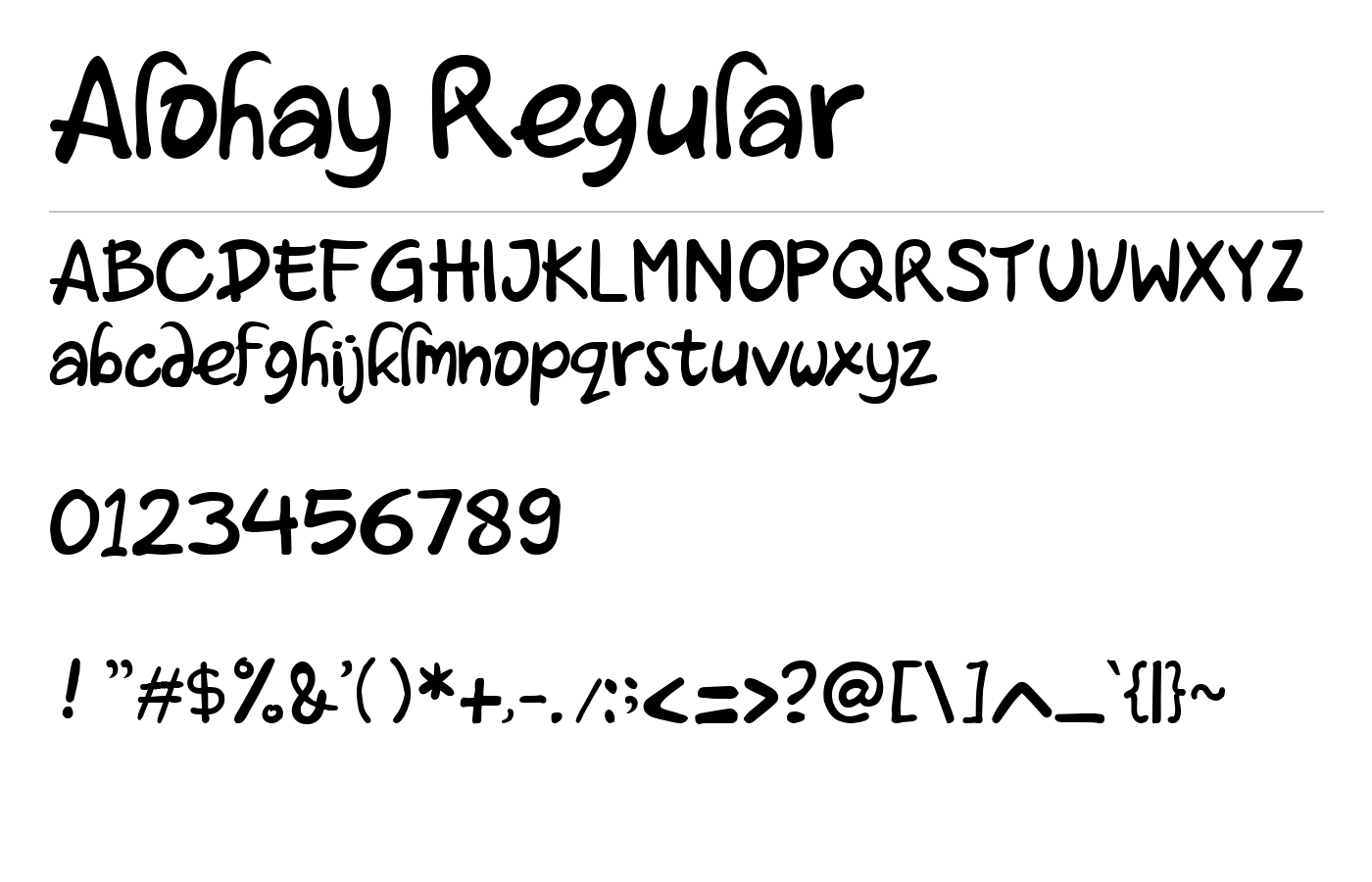 Alohay Regular Font preview