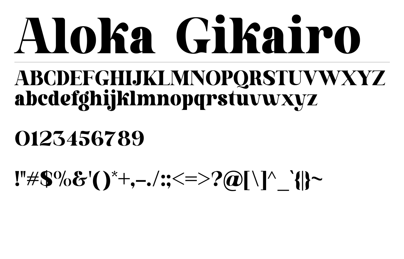 Aloka Gikairo Font preview
