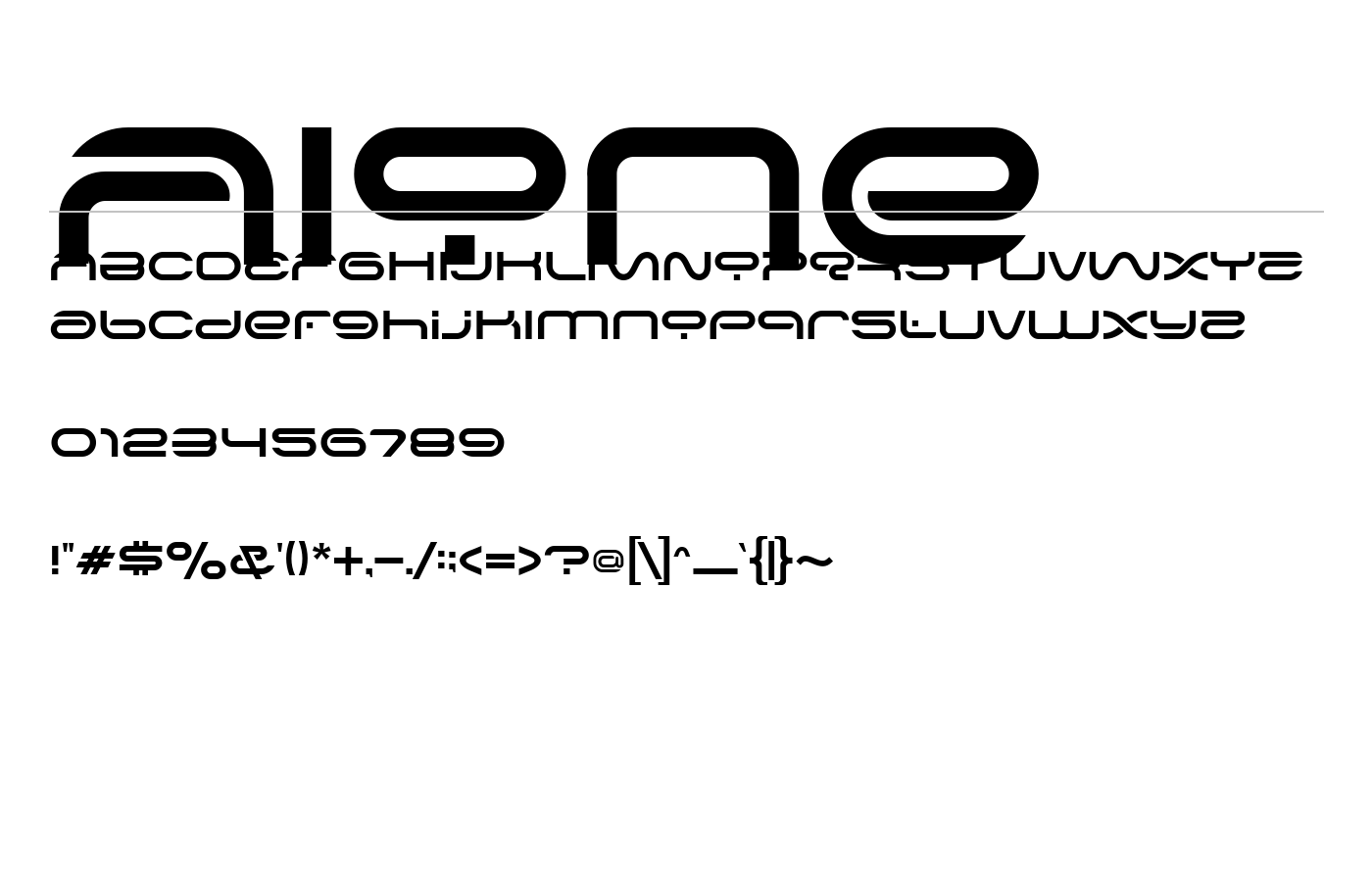 Alone Font preview
