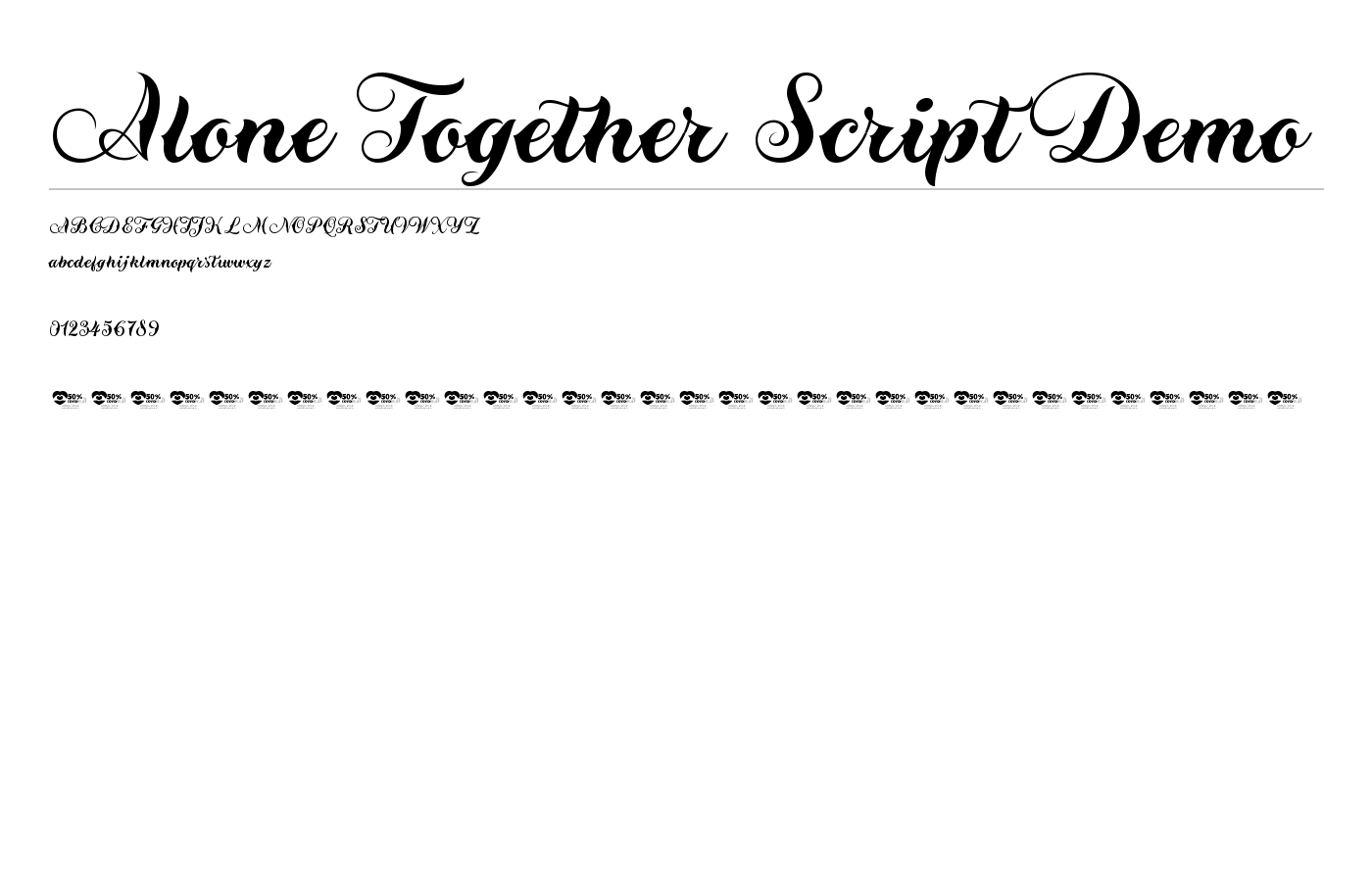 Alone Together Script Demo Font preview