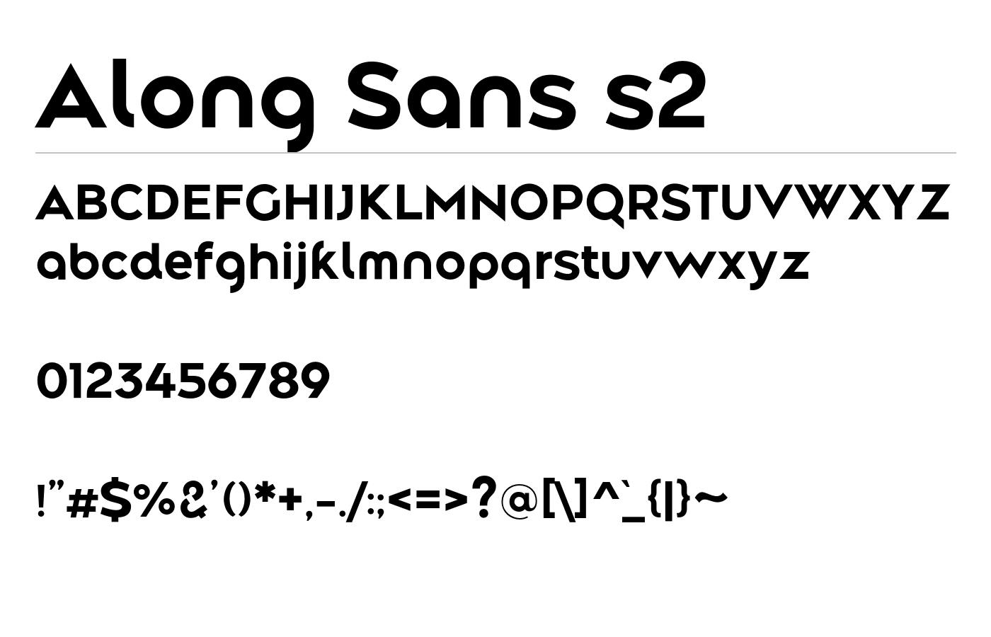 Along Sans s2 Font preview