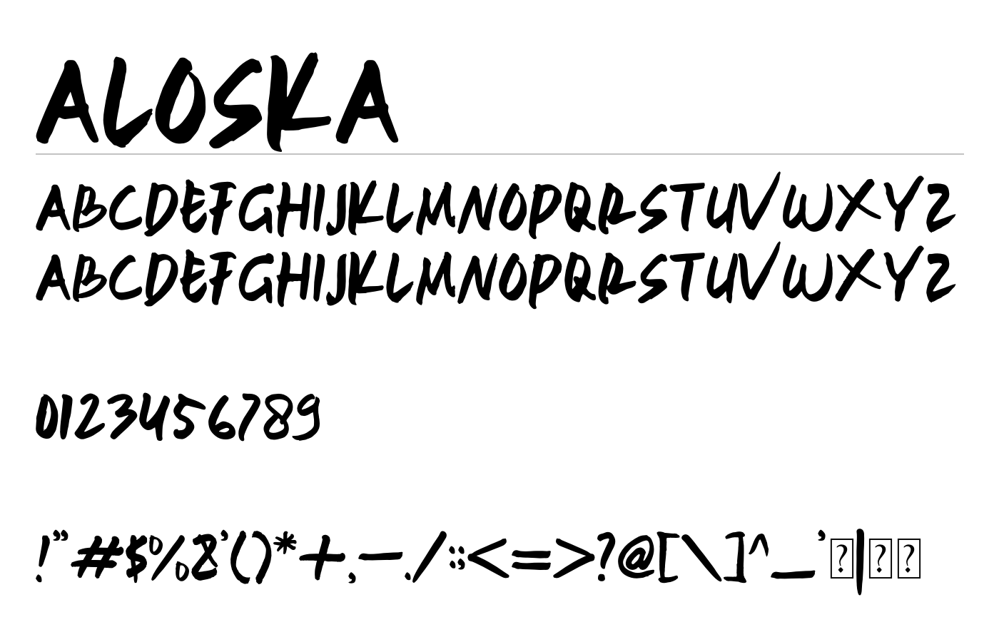 Aloska Font preview