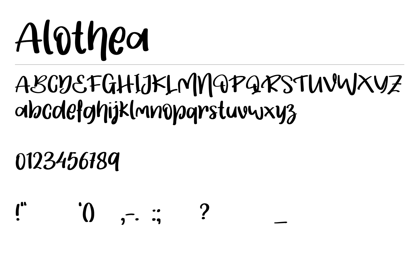 Alothea Font preview