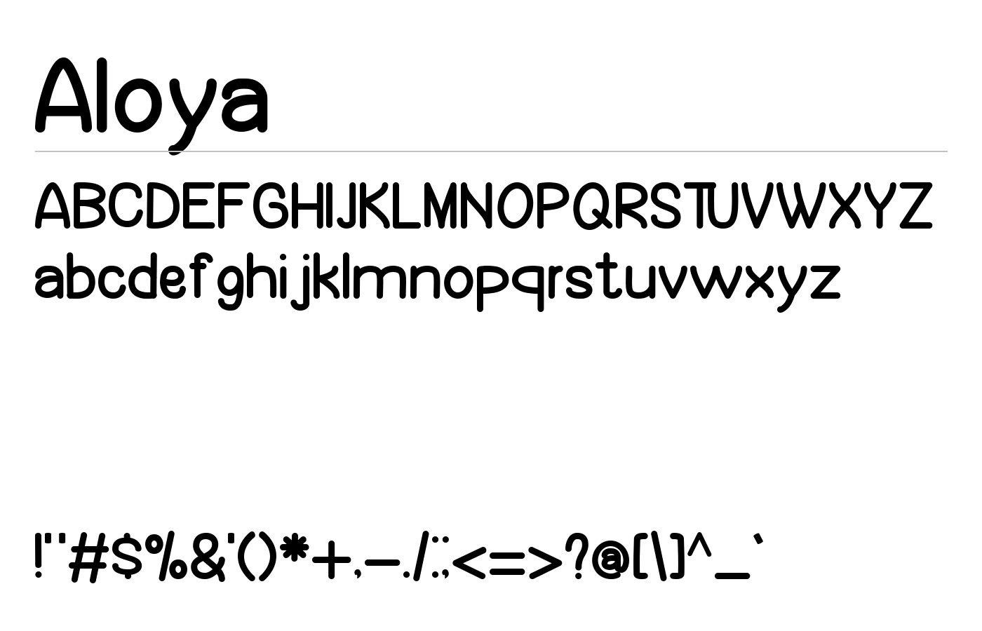 Aloya Font preview