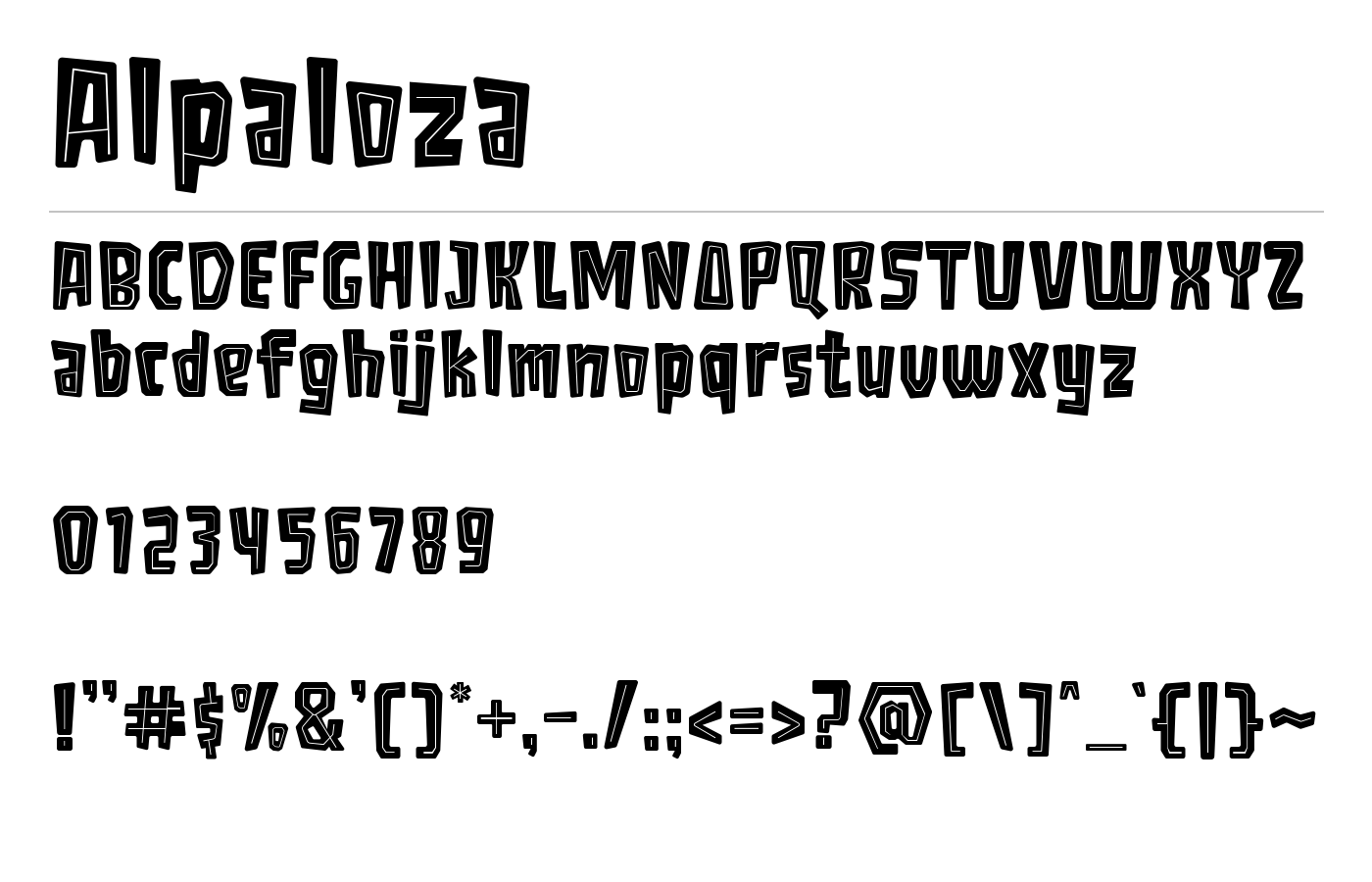 Alpaloza Font preview