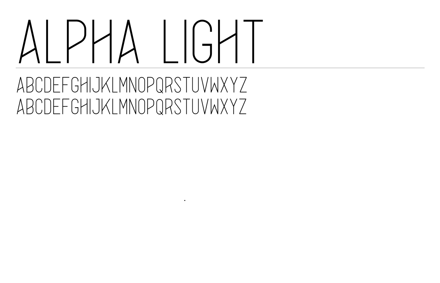 Alpha Font preview