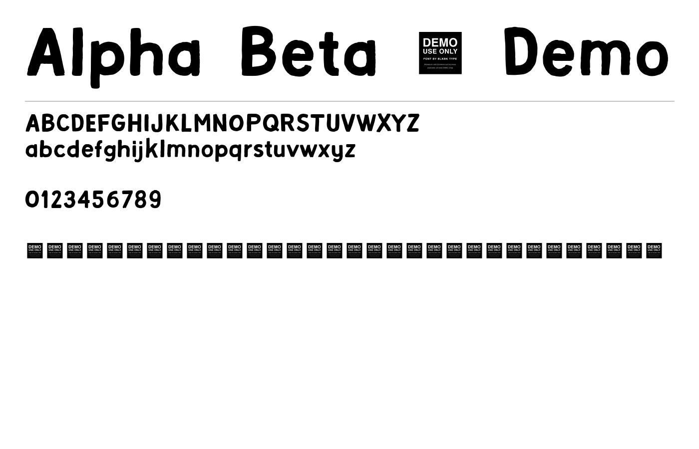 Alpha Beta - Demo Font preview