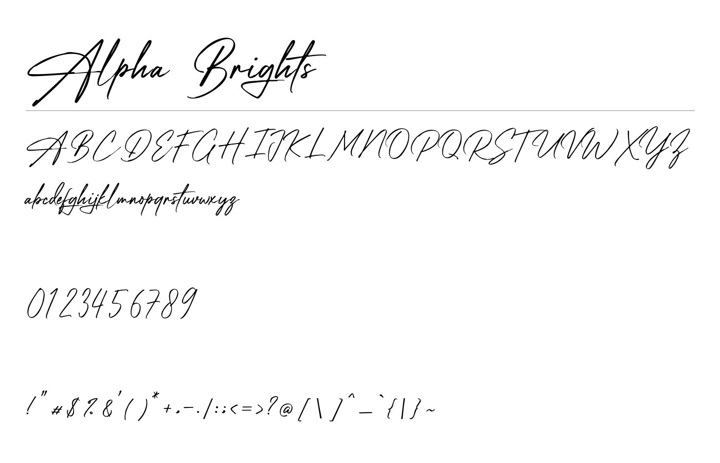 Alpha Brights Font preview