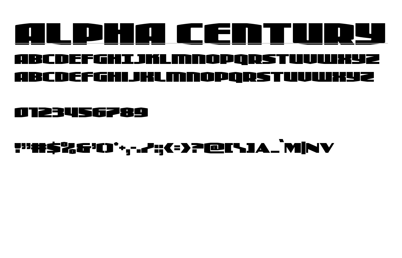 Alpha Century Font preview