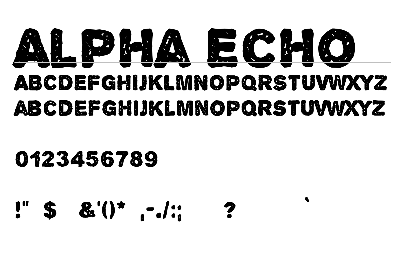 Alpha Echo Font preview