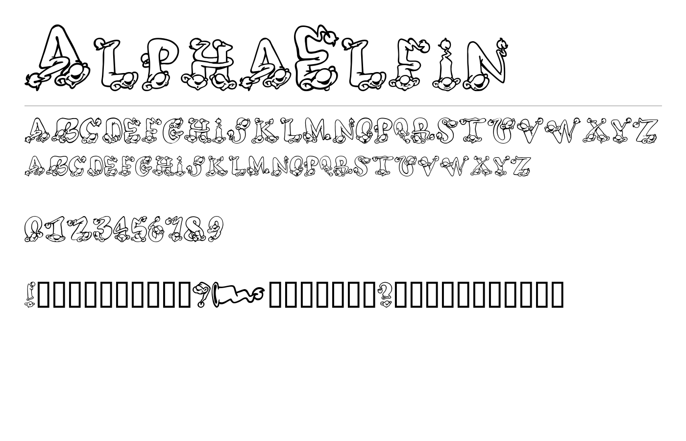 AlphaElfin Font preview
