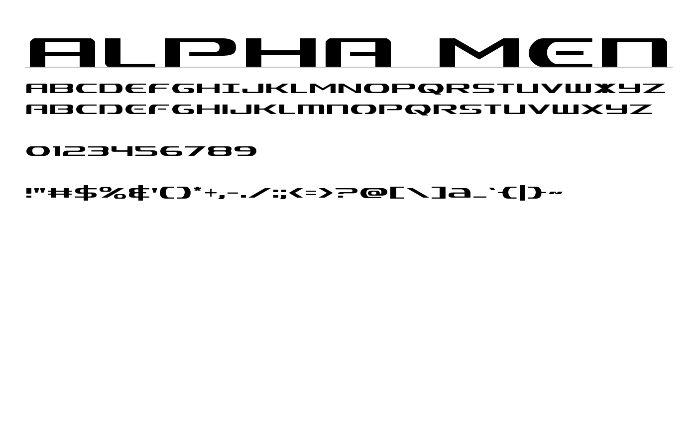 Alpha Men Font preview