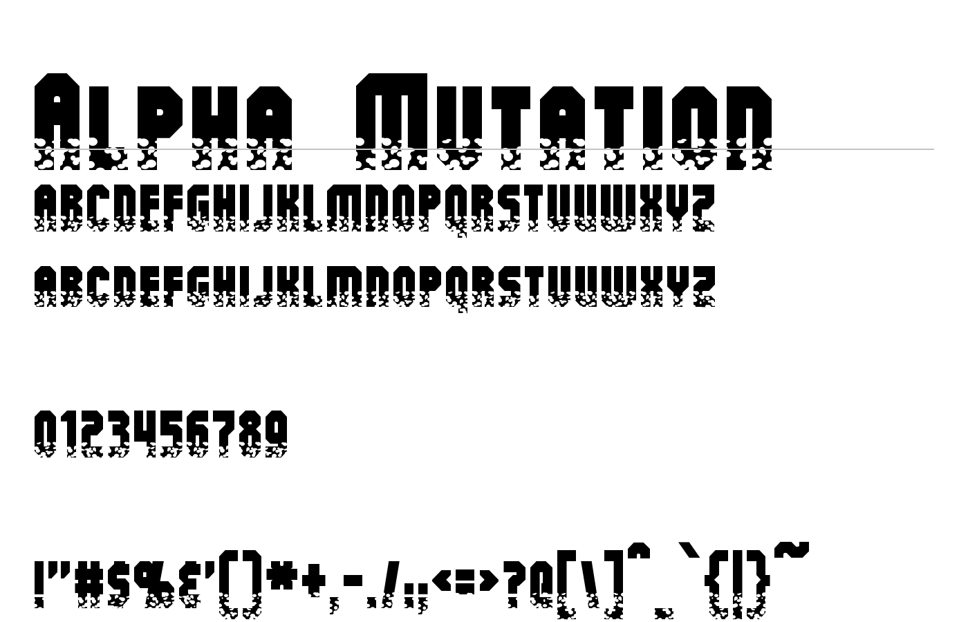 Alpha Mutation Font preview
