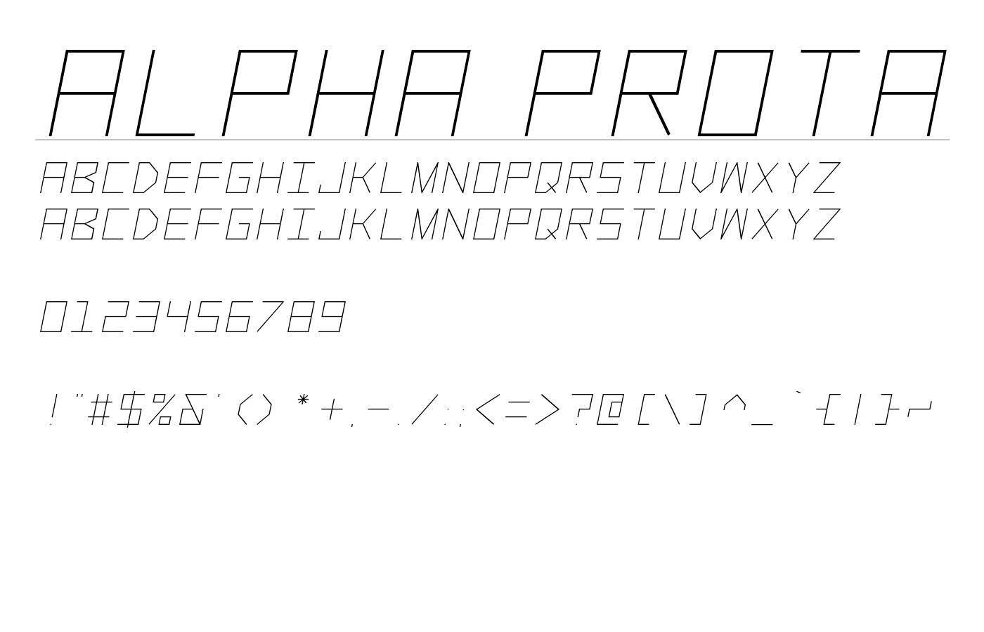 Alpha Prota Font preview