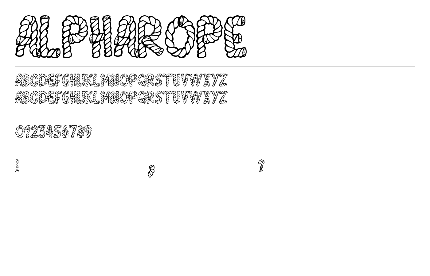 AlphaRope Font preview