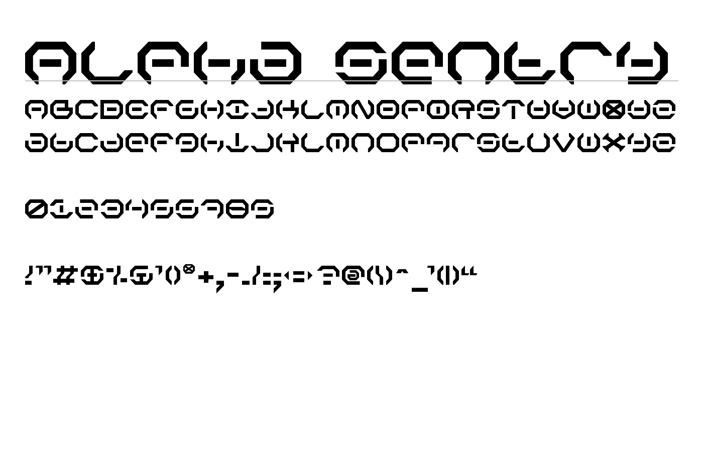 Alpha Sentry Font preview