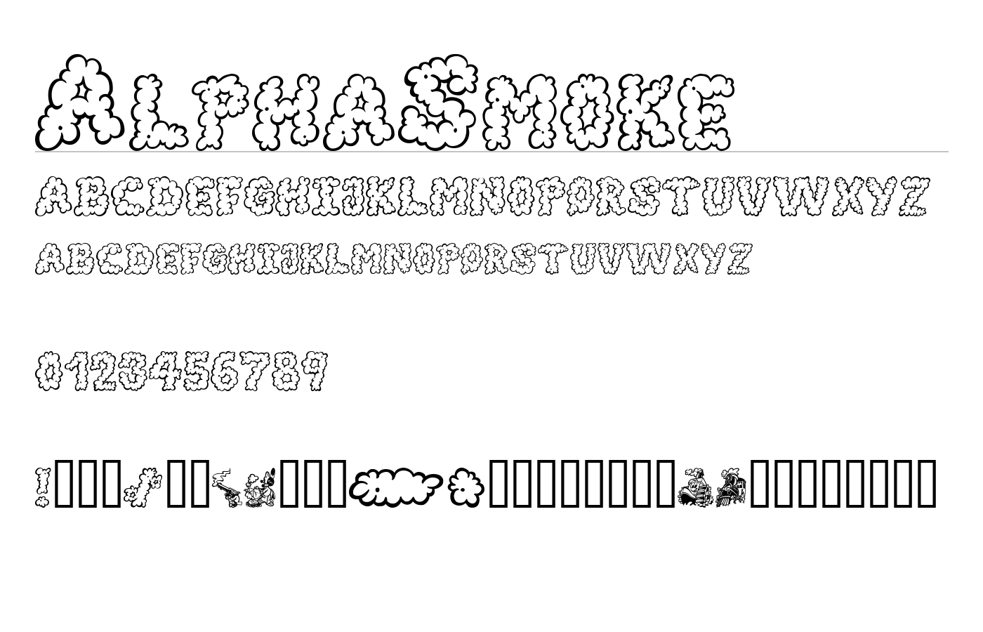AlphaSmoke Font preview