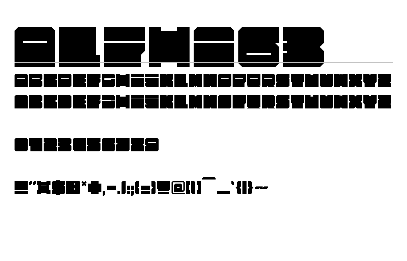 Alpha63 Font preview
