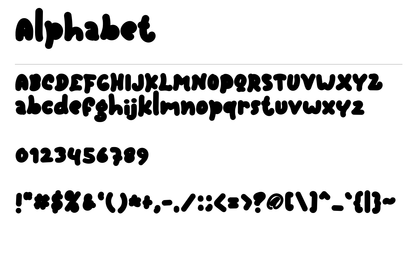 Alphabet Font preview