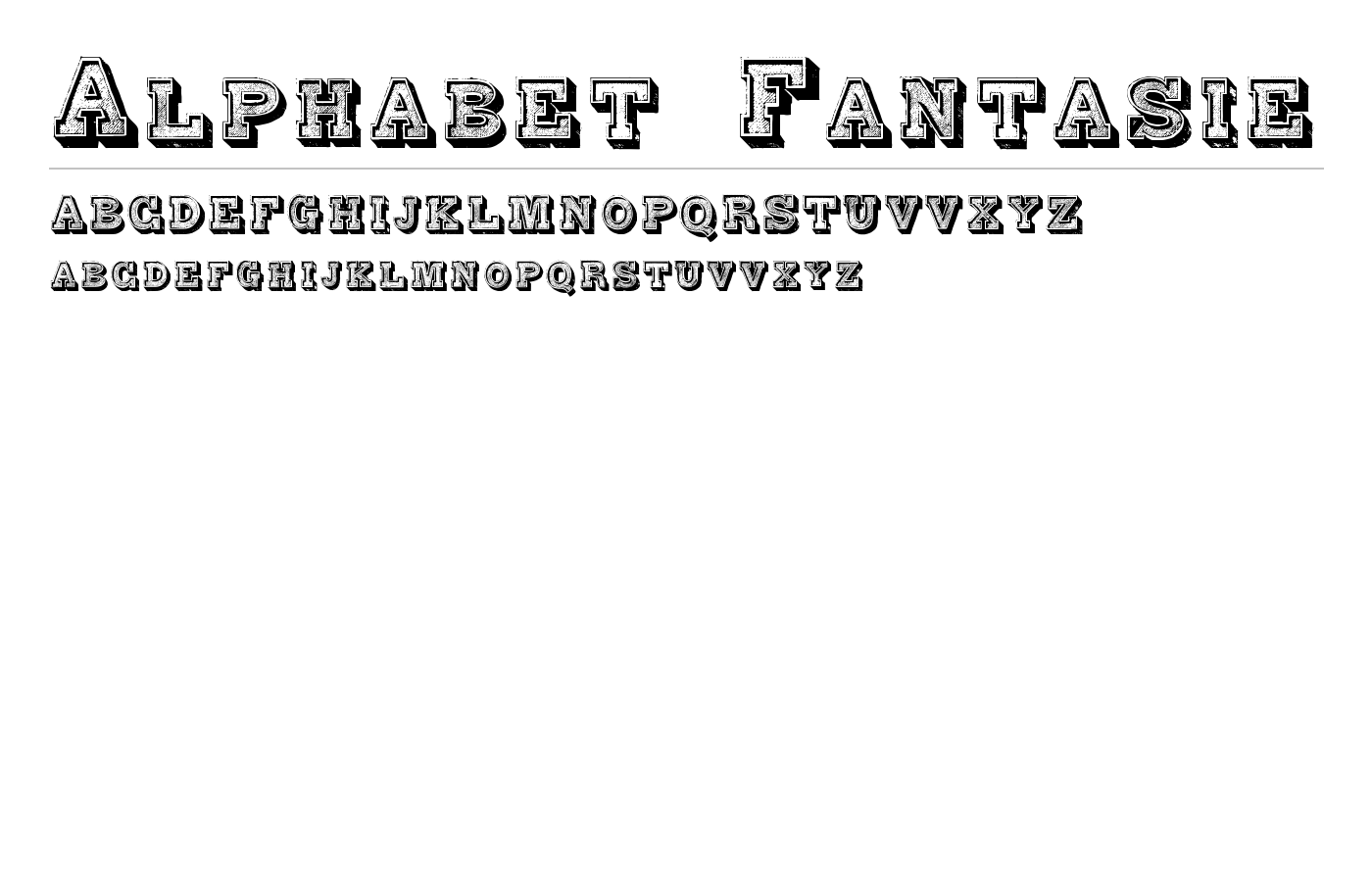 Alphabet Fantasie Font preview