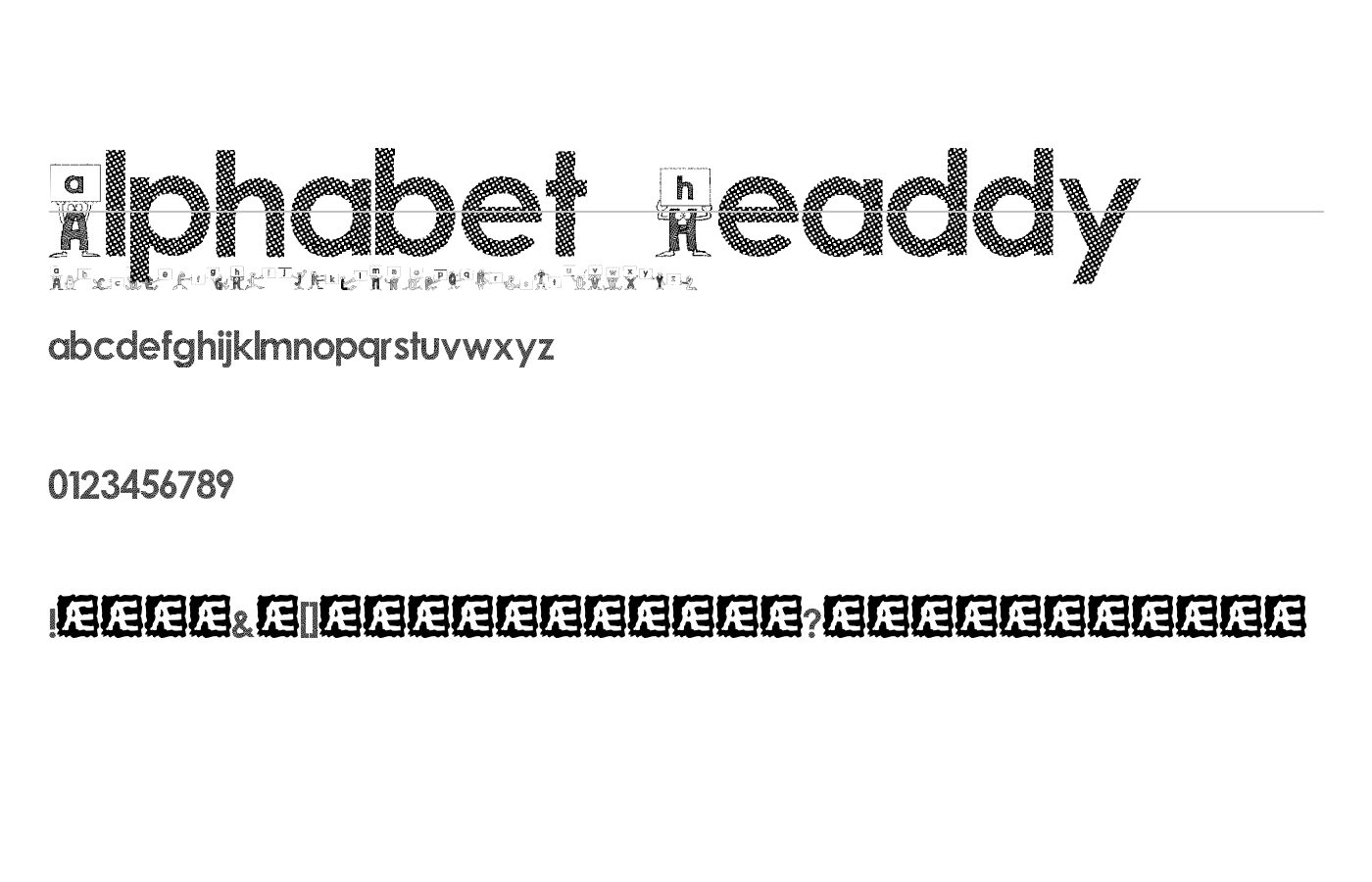 Alphabet Headdy Font preview