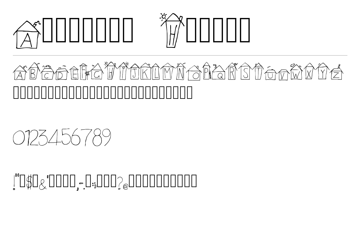 Alphabet Houses Font preview