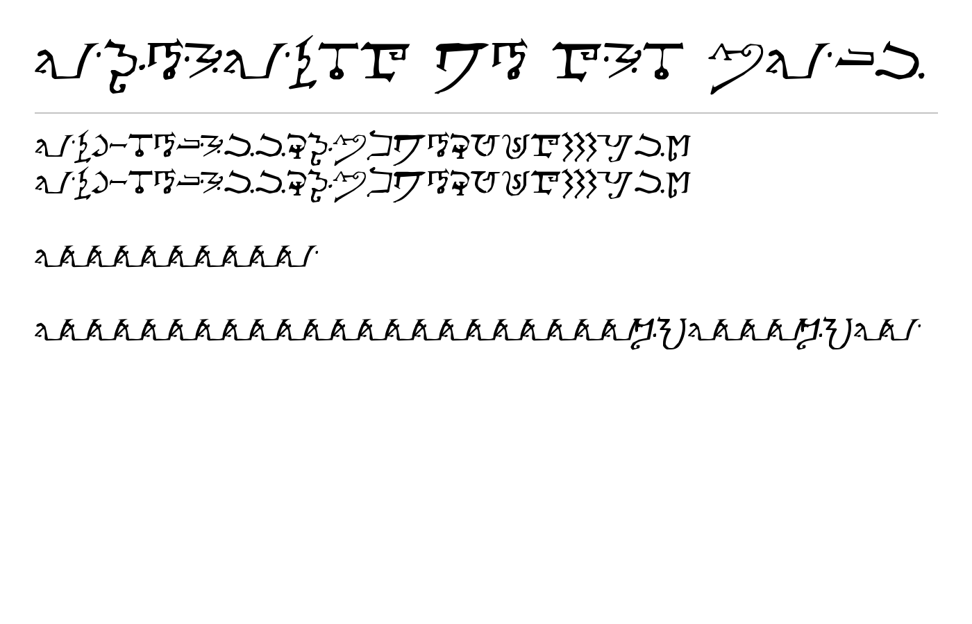 Alphabet of the Magi Font preview