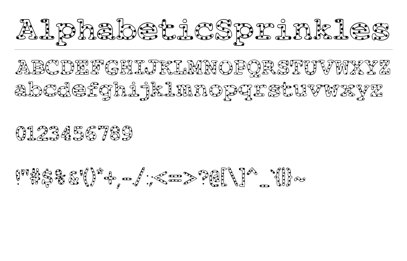 AlphabeticSprinkles Font preview