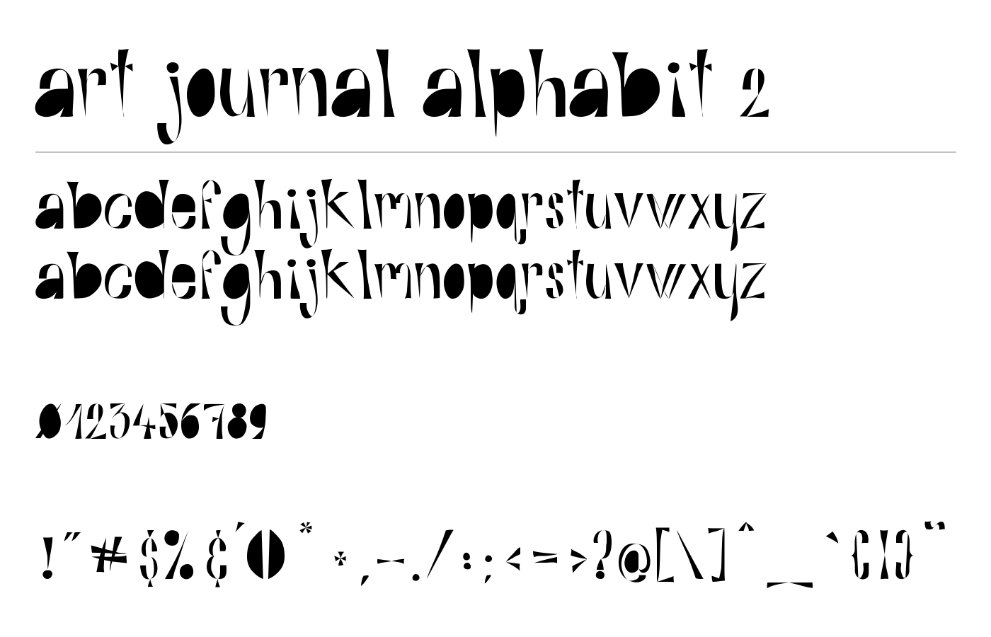 Alphabits Font preview