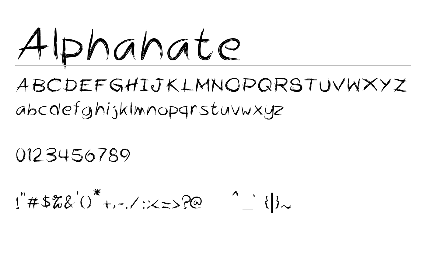 Alphahate Font preview